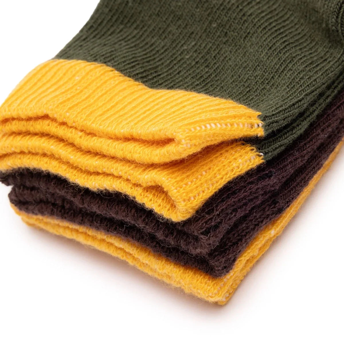 HelloBaby 3 Pack Non-Slip Baby Socks (Newborn to 4-5 Years) - Khaki