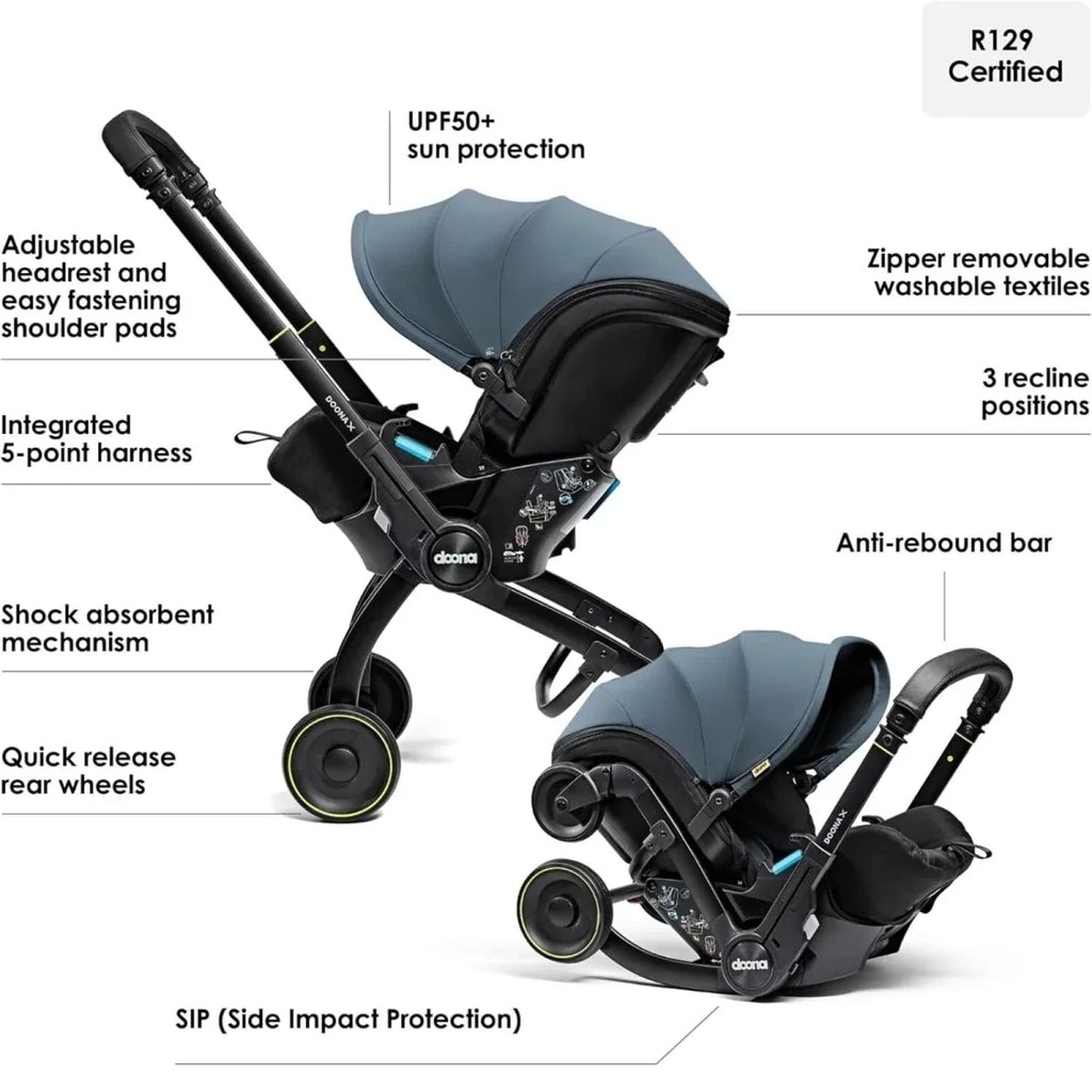 Doona X Infant Car Seat & Stroller - Ocean Blue