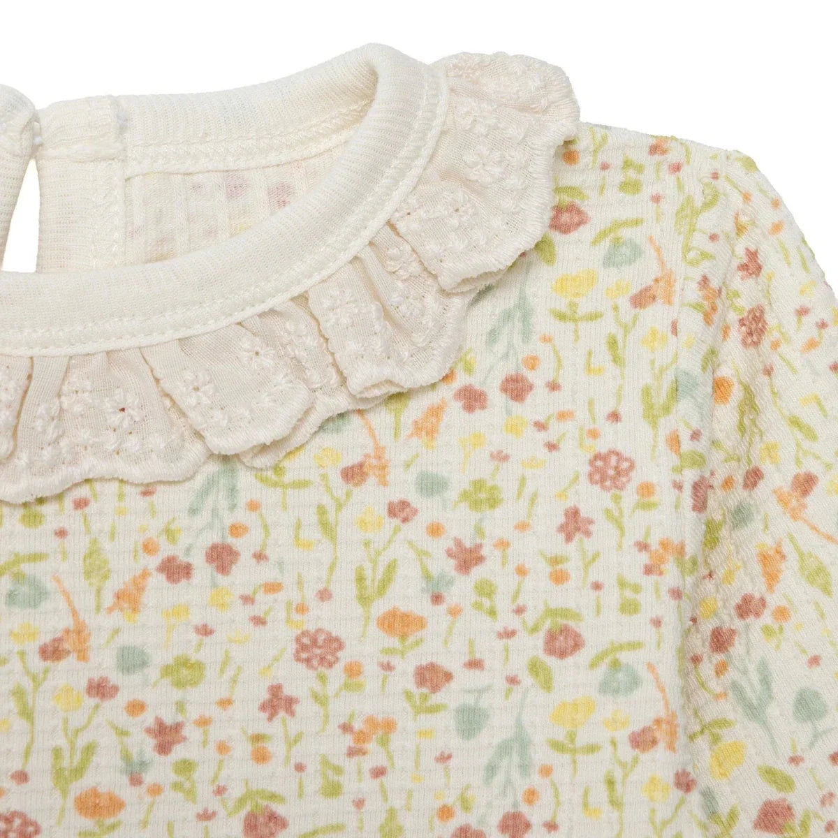 Bebetto Frill Neck Baby Sweatshirt & Leggings Set (1-3 Months to 12 Months) - Salmon