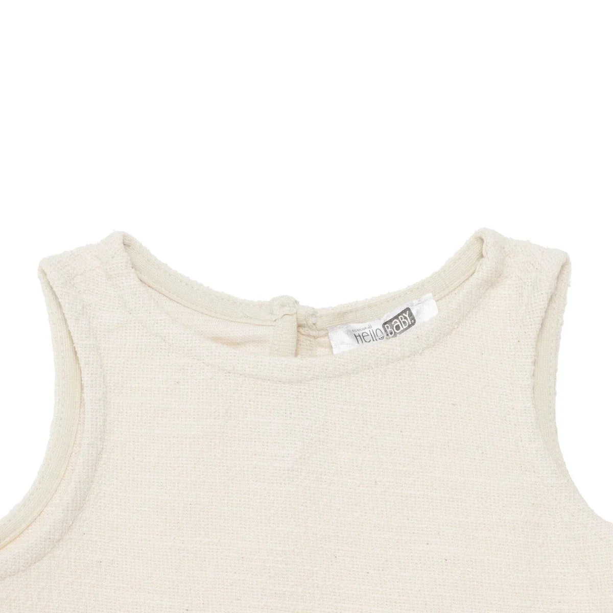 HelloBaby Sleeveless Jacquard Baby Top & Shorts Set (6-9 Months to 4-5 Years) - Ecru