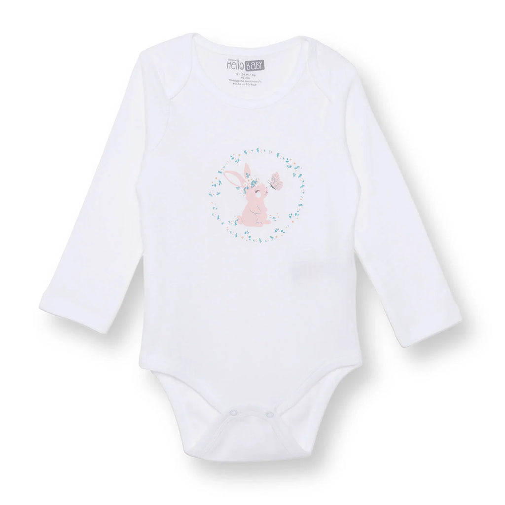 HelloBaby Envelope Neck Long Sleeve Baby Bodysuit (1-3 Months to 2-3 Years)