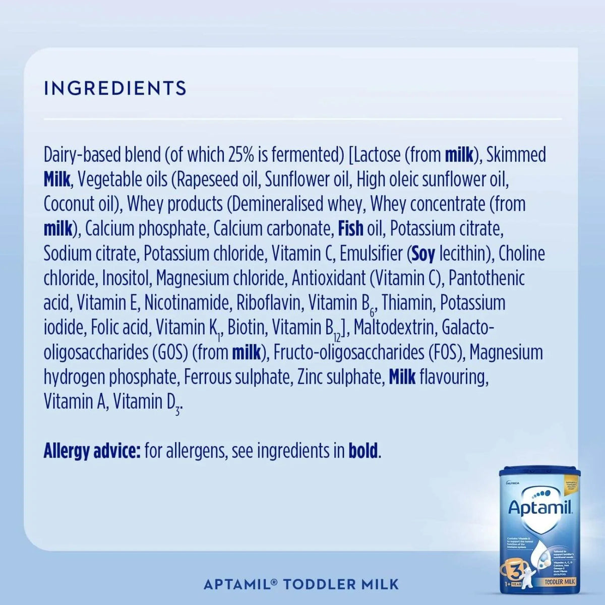 Aptamil 3 Growing Up Milk Formula 1-2 years 800g