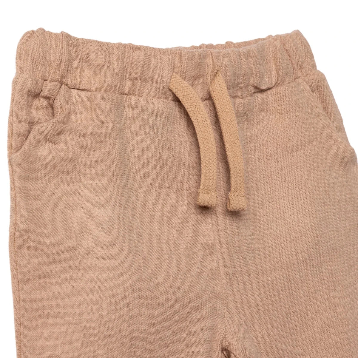 HelloBaby Turn-Up Muslin Baby Trousers (6-9 Months to 4-5 Years) - Beige