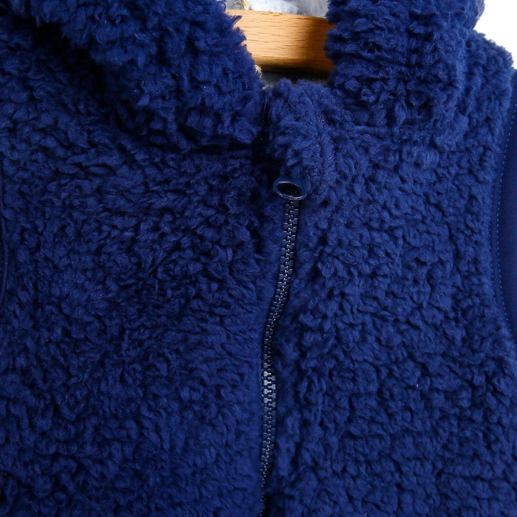 BabyZ Space Print Hooded Ear Detail Soft Fleece Baby Gilet (6 Months to 4 Years)