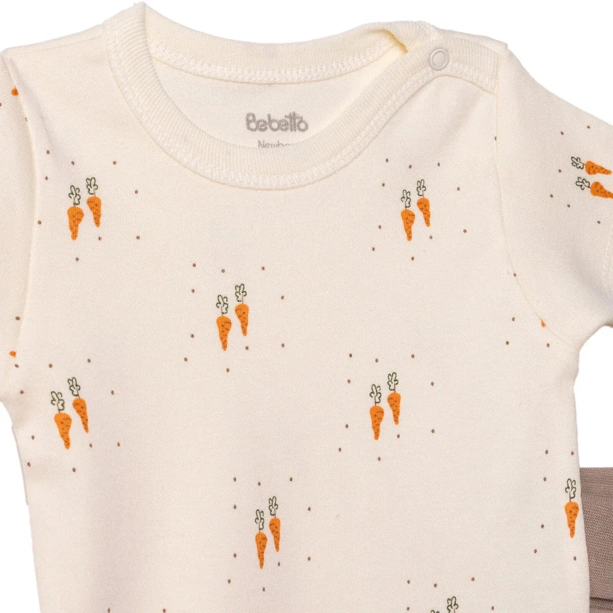 Bebetto Jacquard Knit Baby Bodysuit & Footed Bottoms Set (Newborn to 6-9 Months) - Brown