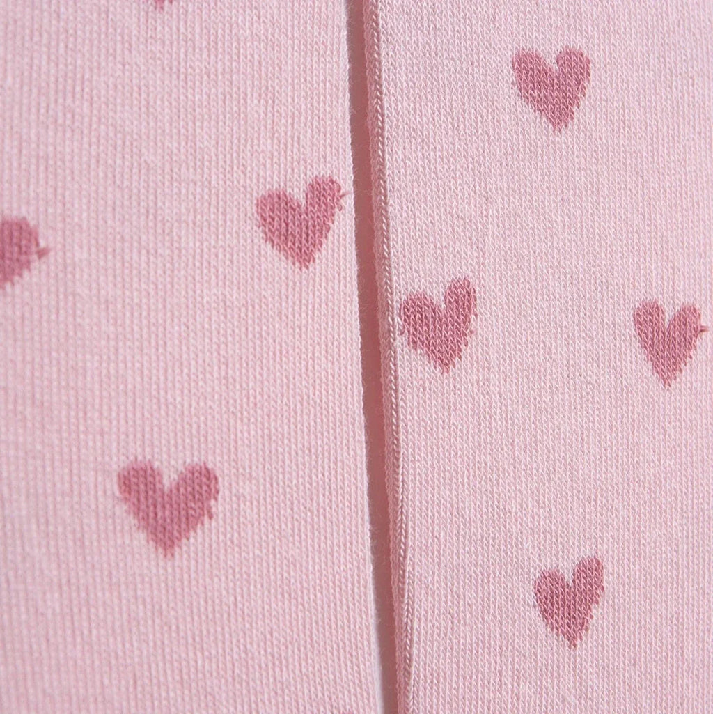 HelloBaby Heart Print Baby Tights (6-12 Months to 4-5 Years) - Pink