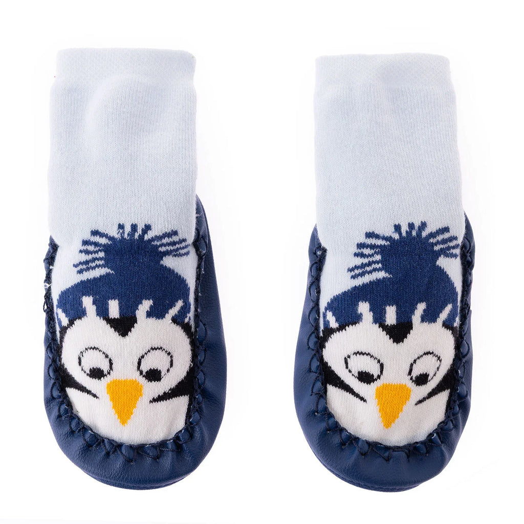 HelloBaby Penguin Print Slipper Baby Socks