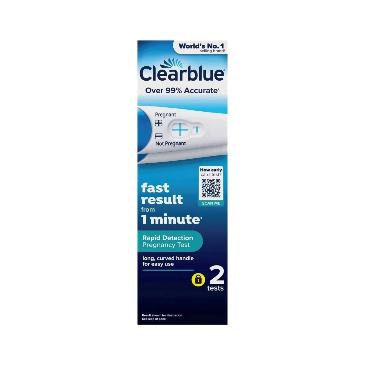 Clearblue Visual Rapid Detection Pregnancy Test Pack of 2