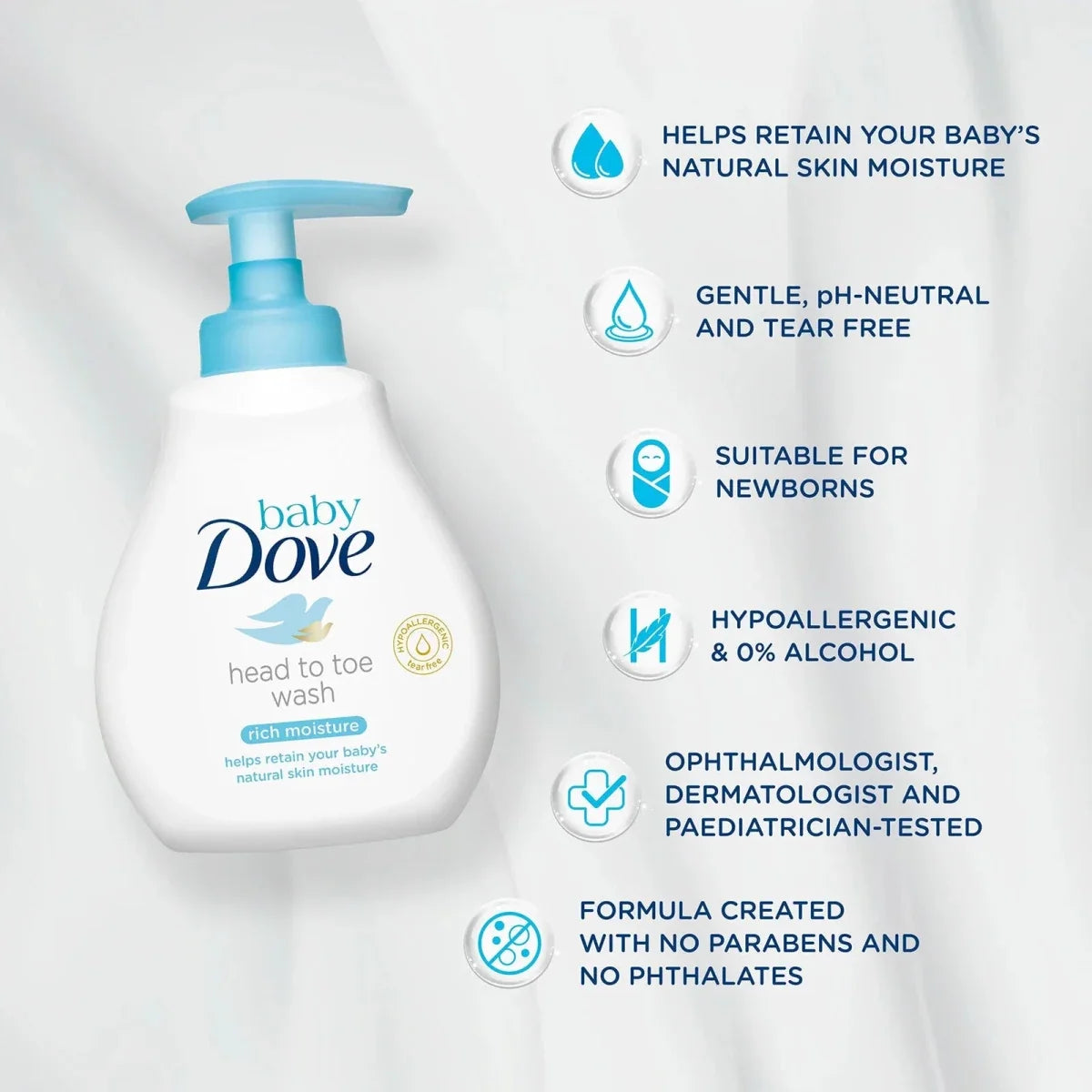 Dove Baby Rich Moisture Head to Toe Wash 200ml