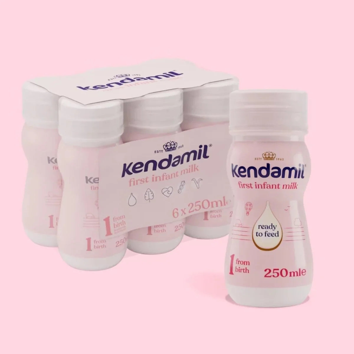 Kendamil Ready To Feed Stage 1 First Infant Milk from Birth 1500ml (6x250ml)