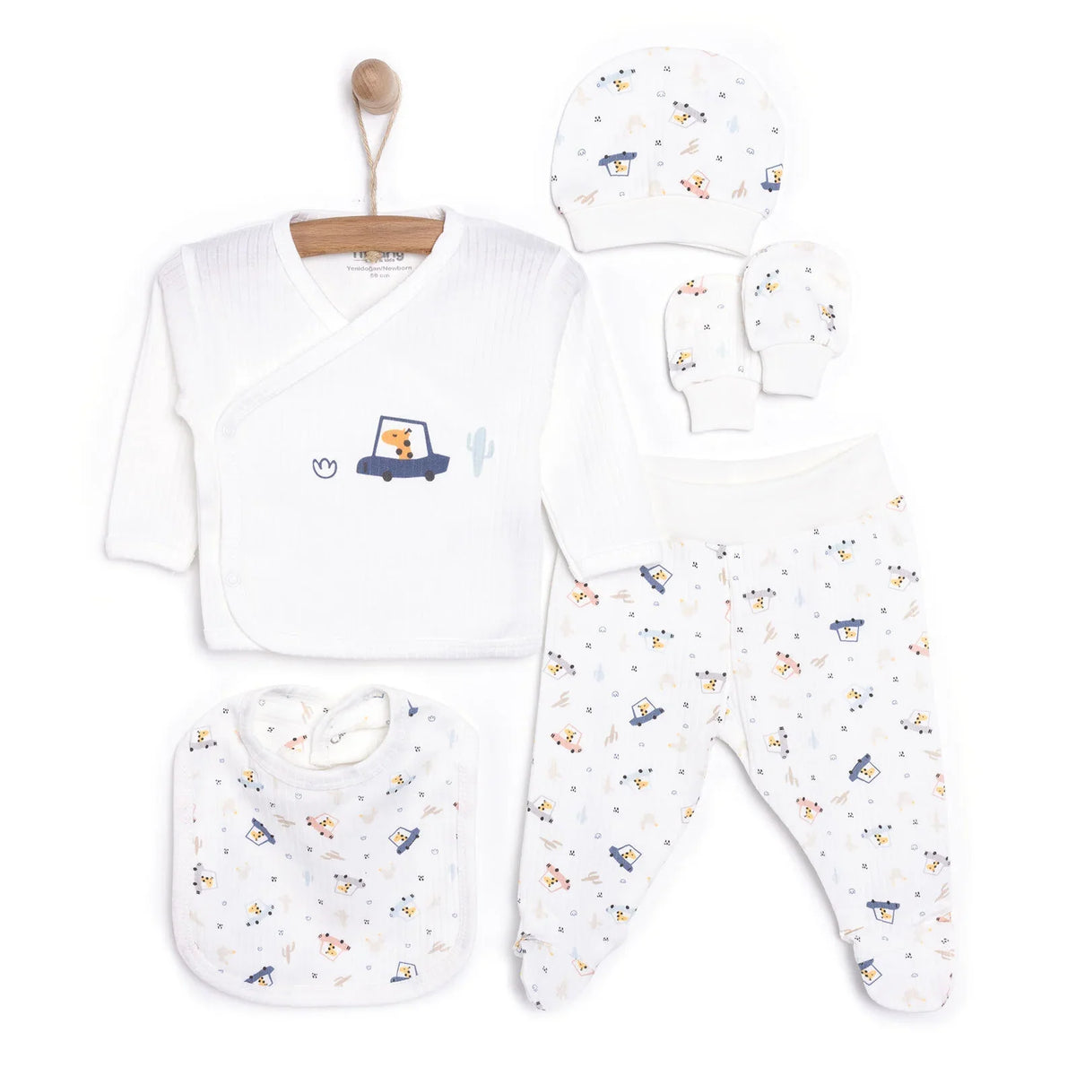 Tiffany 5 Piece Printed Baby Hospital Bag Set (Newborn)