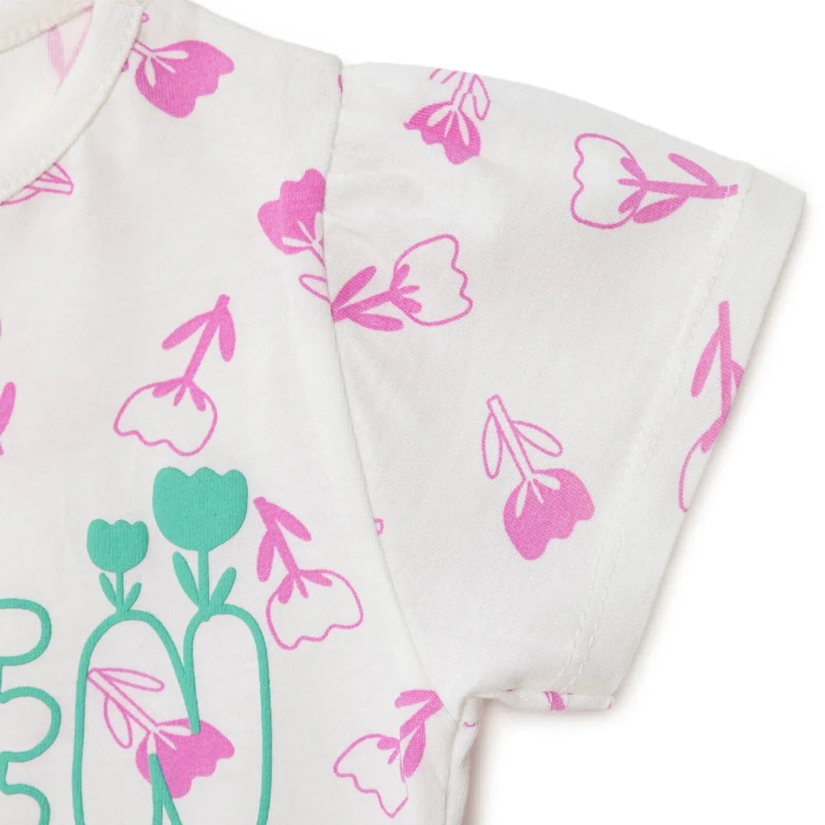 HelloBaby Short Sleeve Baby T-Shirt (3-6 Months to 3-4 Years) - Ecru Printed