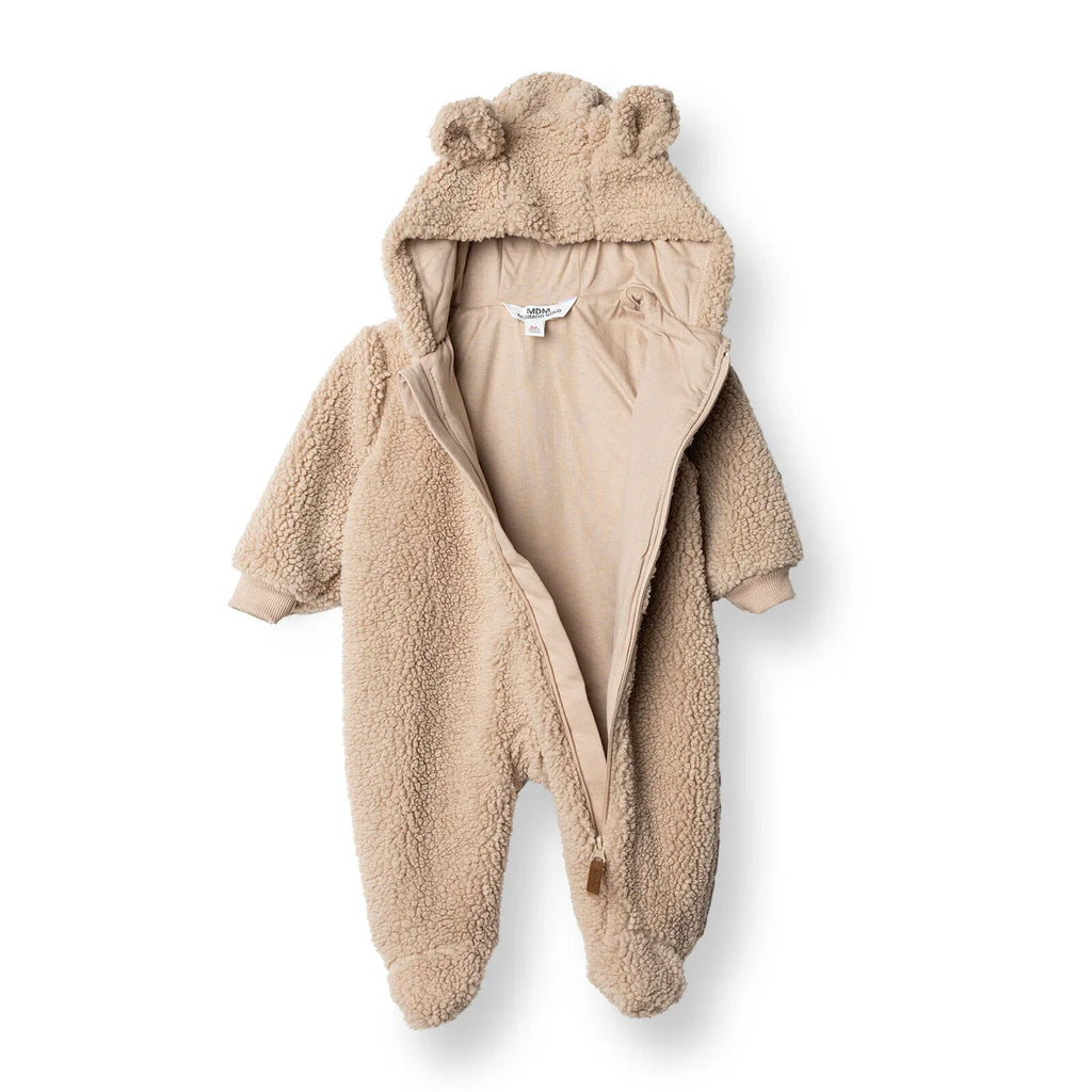 Midimod Hooded Soft Fleece Baby Pramsuit with Feet (3 Months to 12 Months)