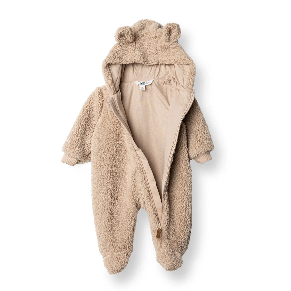 Midimod Hooded Soft Fleece Baby Pramsuit with Feet (3 Months to 12 Months)