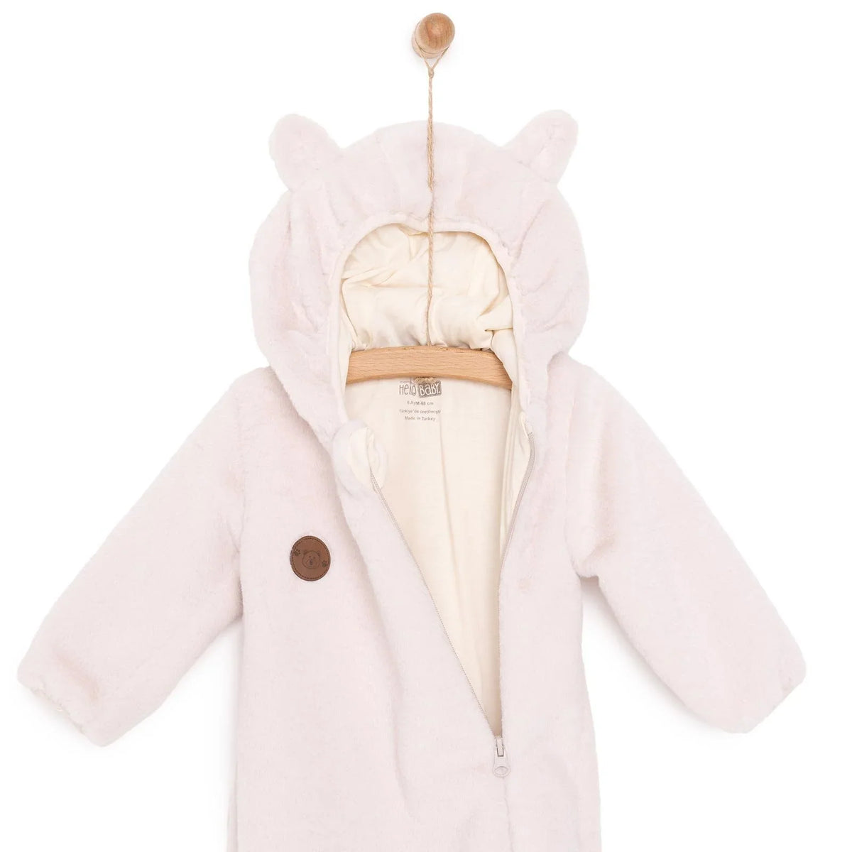 HelloBaby Plush Fleece Baby Pramsuit with Feet (3 Months to 12 Months)