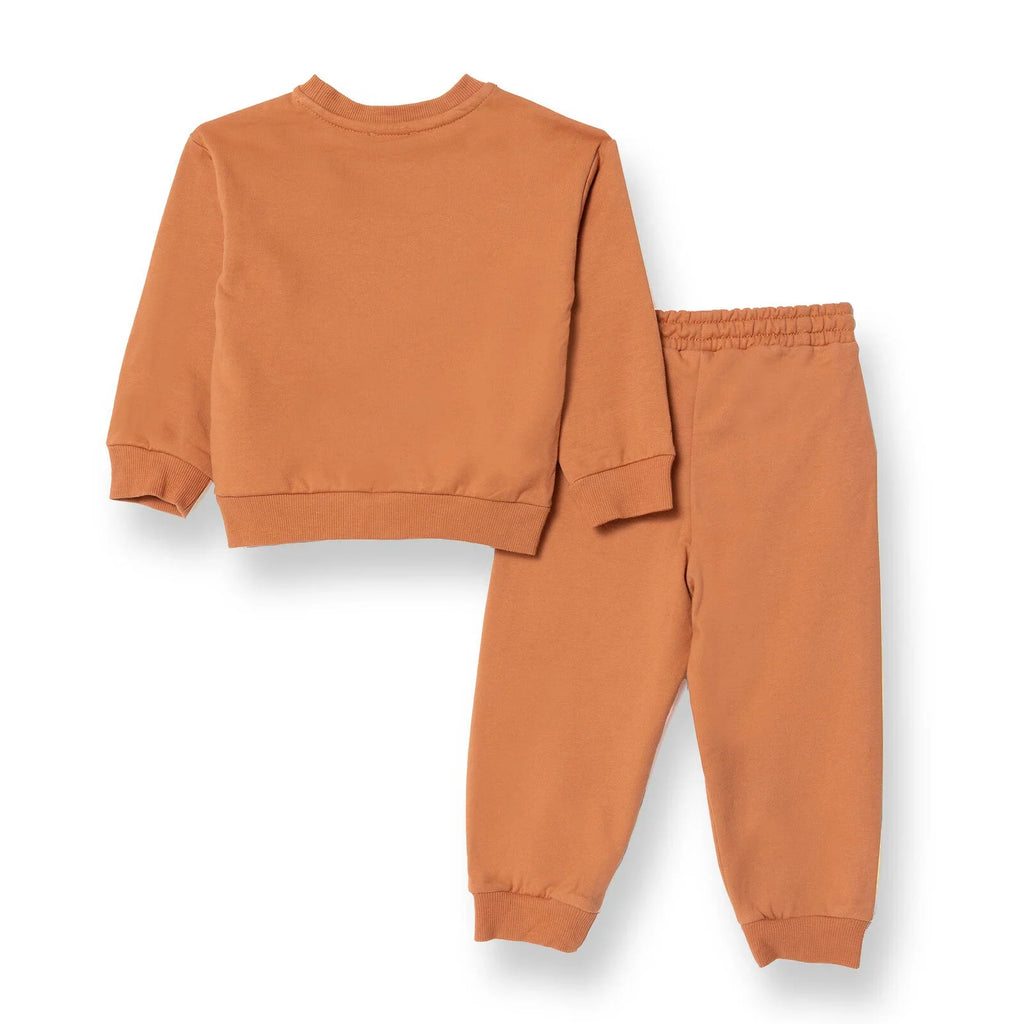 HelloBaby "Little Forest Camper" Slogan Brushed Baby Sweatshirt & Joggers Set (3-6 Months to 4-5 Years)