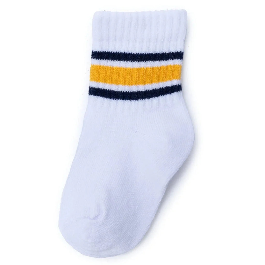 HelloBaby Striped 3 Pack Ankle Baby Socks (Newborn to 4-5 Years) - White