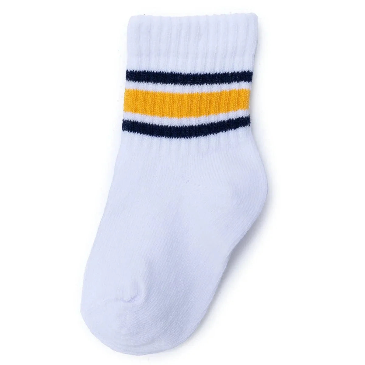 HelloBaby Striped 3 Pack Ankle Baby Socks (Newborn to 4-5 Years) - White