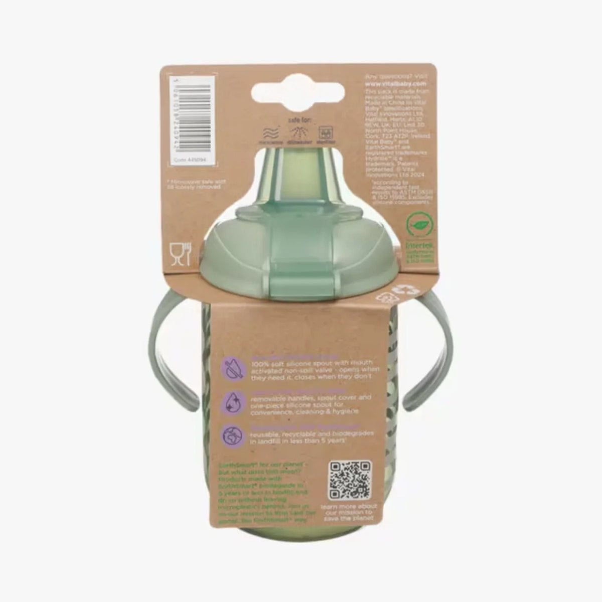 Vital Baby Hydrate Easy Sipper Cup 350ml - Natural Moss