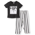 HelloBaby Short Sleeve Jersey Baby T-Shirt & Trousers Set (6-9 Months to 4-5 Years) - Anthracite