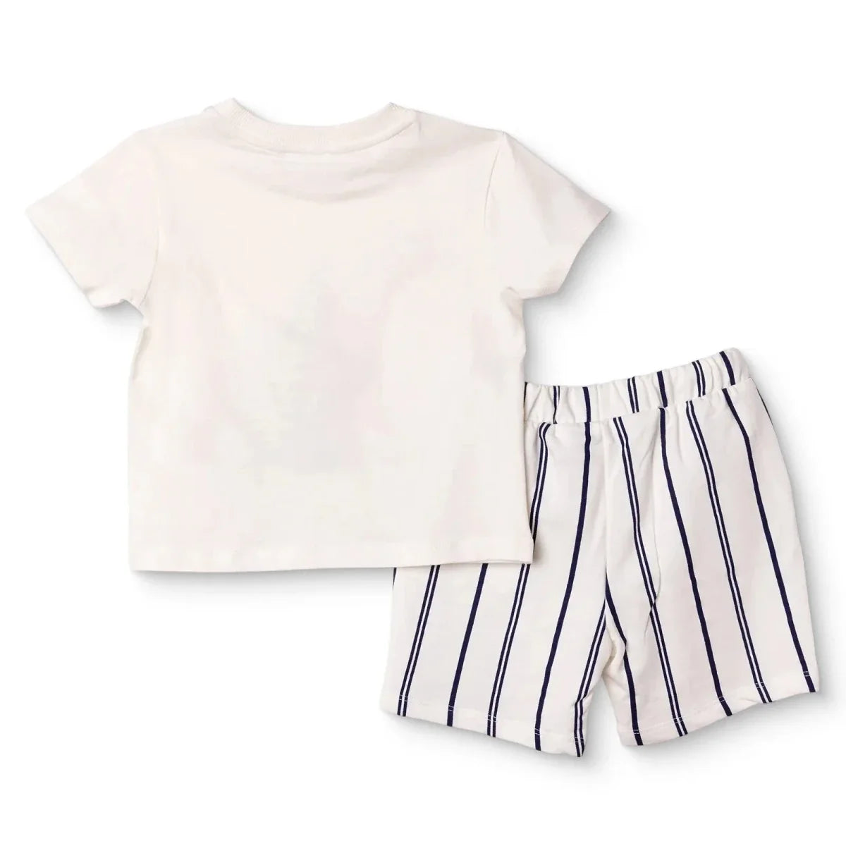 HelloBaby Short Sleeve Jersey Baby T-Shirt & Shorts Set (6-9 Months to 4-5 Years) - White