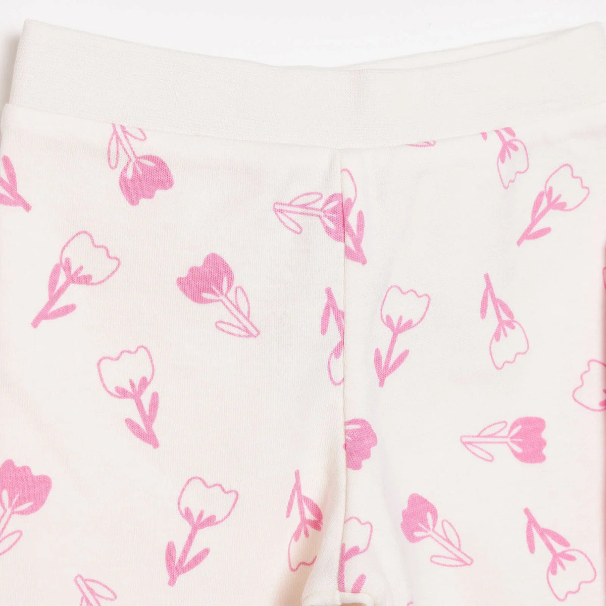 HelloBaby 2 Pack Tulip Motif Footless Interlock Baby Bottoms (6 Months to 4 Years)