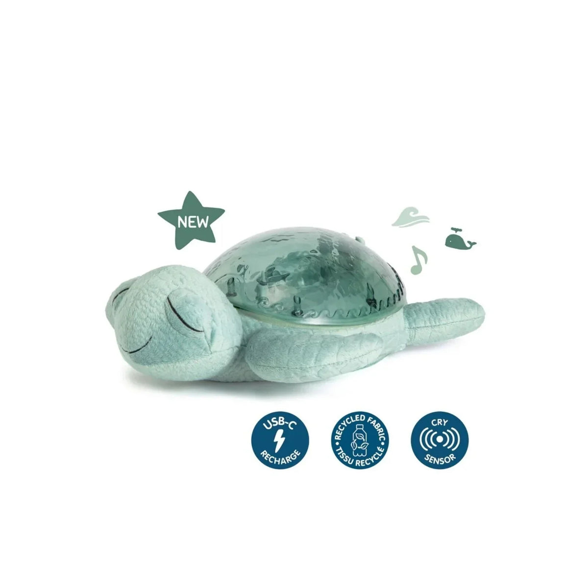 Cloud.b Tranquil Turtle White Noise & Night Light - Green