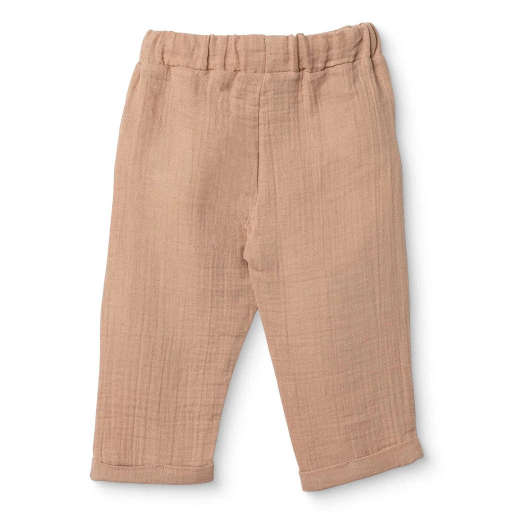 HelloBaby Turn-Up Muslin Baby Trousers (6-9 Months to 4-5 Years) - Beige