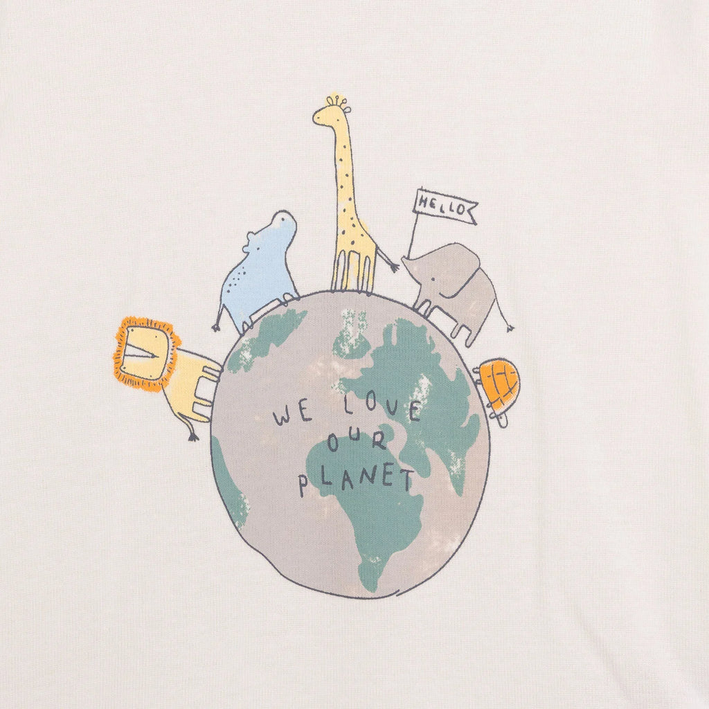 HelloBaby 2 Pack "We Love Our Planet" Slogan Long Sleeve Baby Bodysuits (3 Months to 3 Years)