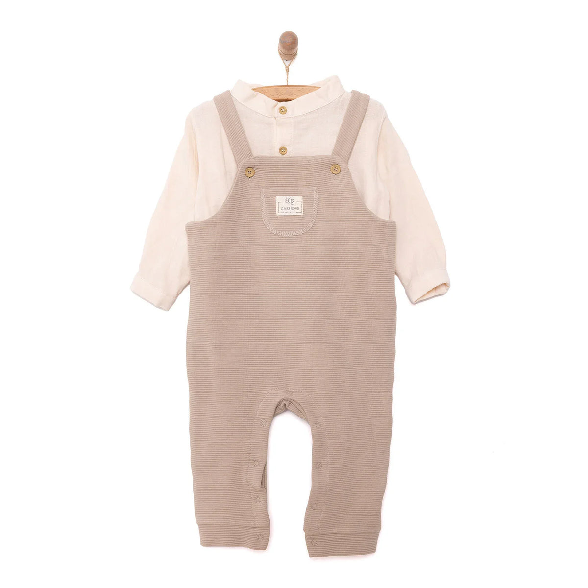 Cassiope Baby Dungarees & Muslin Shirt Set (3 Months to 12 Months)