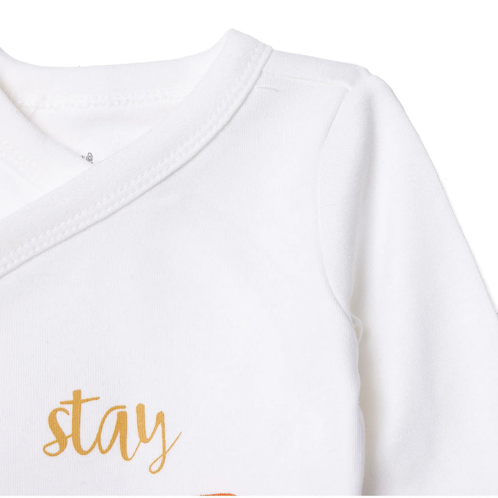 HelloBaby "Stay Wild" Slogan Baby Bodysuit & Footed Bottoms Set (Newborn to 9 Months)