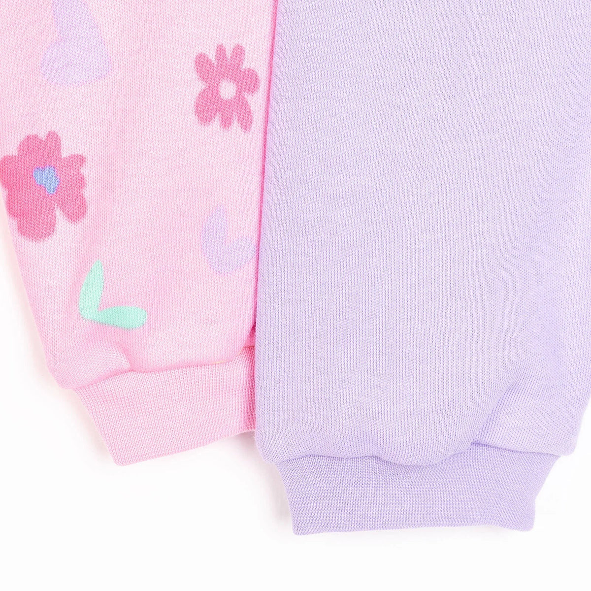HelloBaby 2 Pack Floral Motif Footless Interlock Baby Bottoms (6 Months to 4 Years)