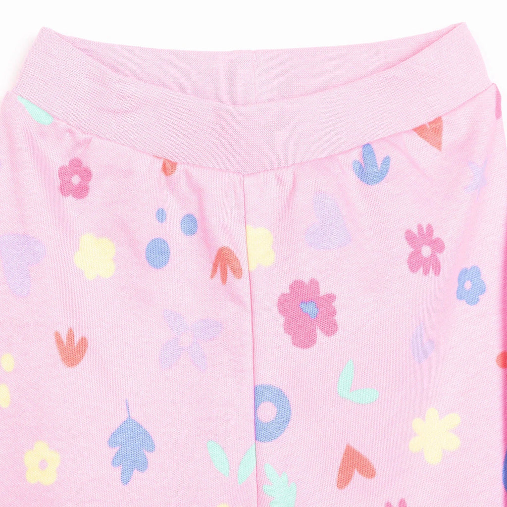 HelloBaby 2 Pack Floral Motif Footless Interlock Baby Bottoms (6 Months to 4 Years)