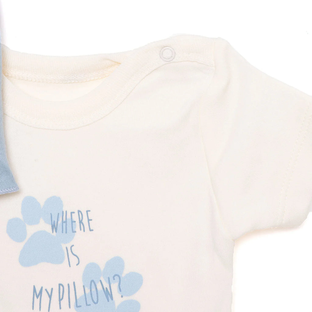 Bebetto Car Print Baby Bodysuit, Hat & Footed Sleepsuit Set (Newborn to 3 Months)