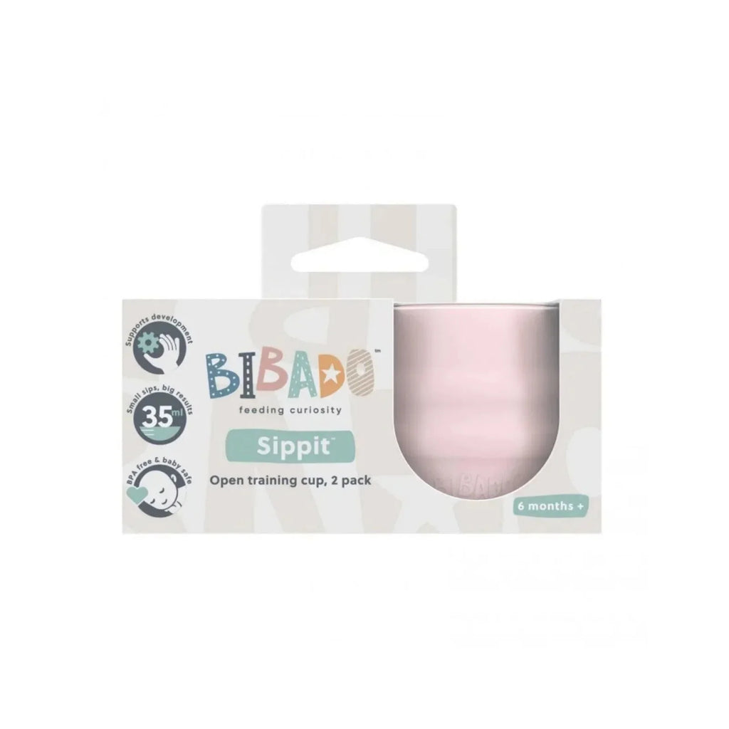Bibado Sippit Silicone Open Training Cup 6+ months Pack of 2 - Blush