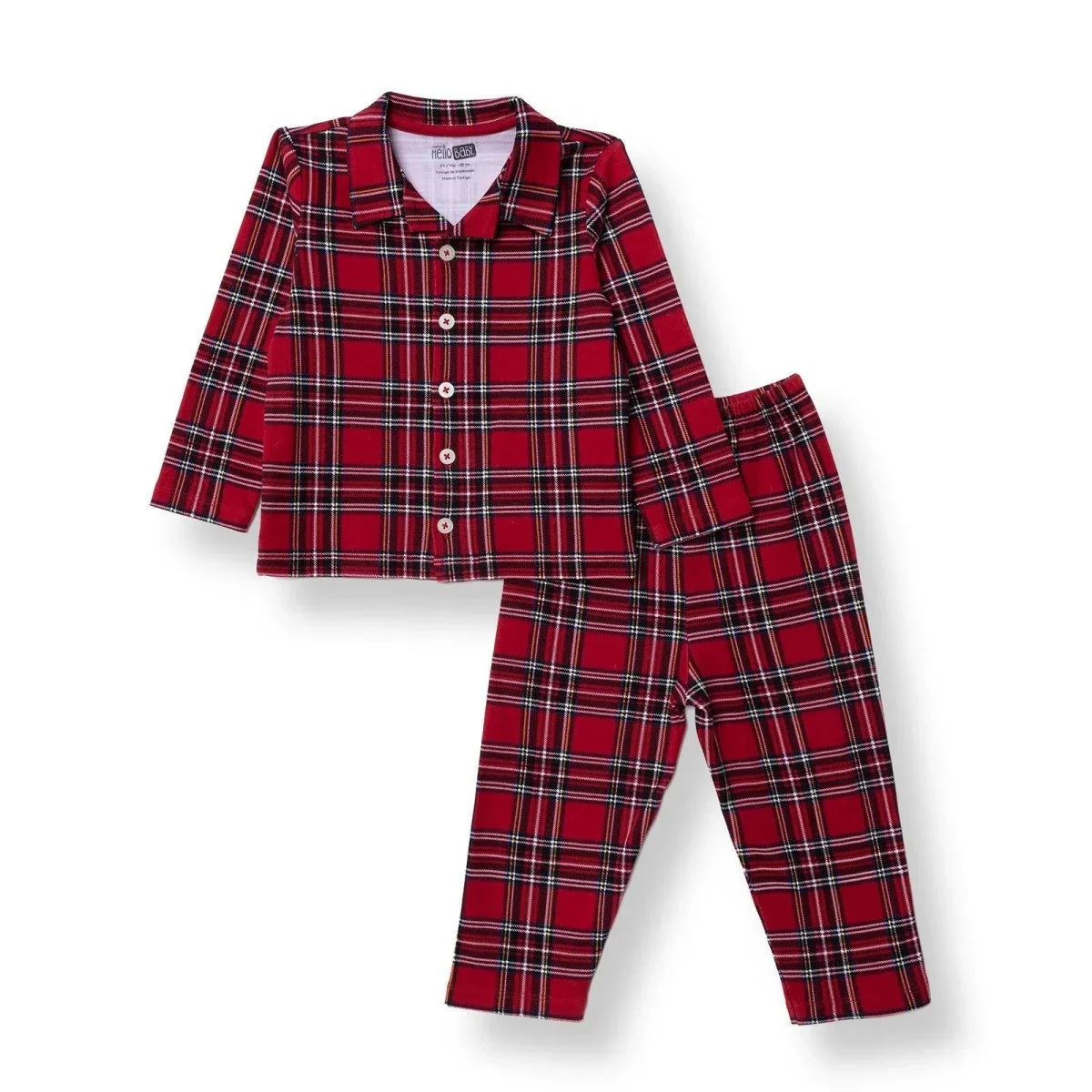 HelloBaby Festive Print Peter Pan Collar Baby Pyjama Set (3-6 Months to 4 Years)
