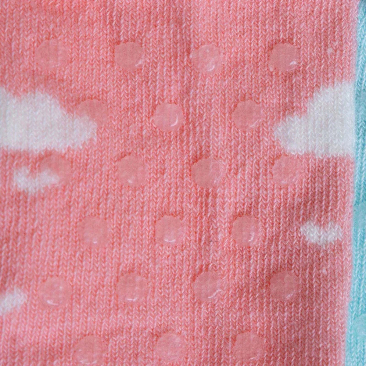 HelloBaby 3 Pack Heart Print Non-Slip Baby Socks (Newborn to 4-5 Years) - Pink Printed