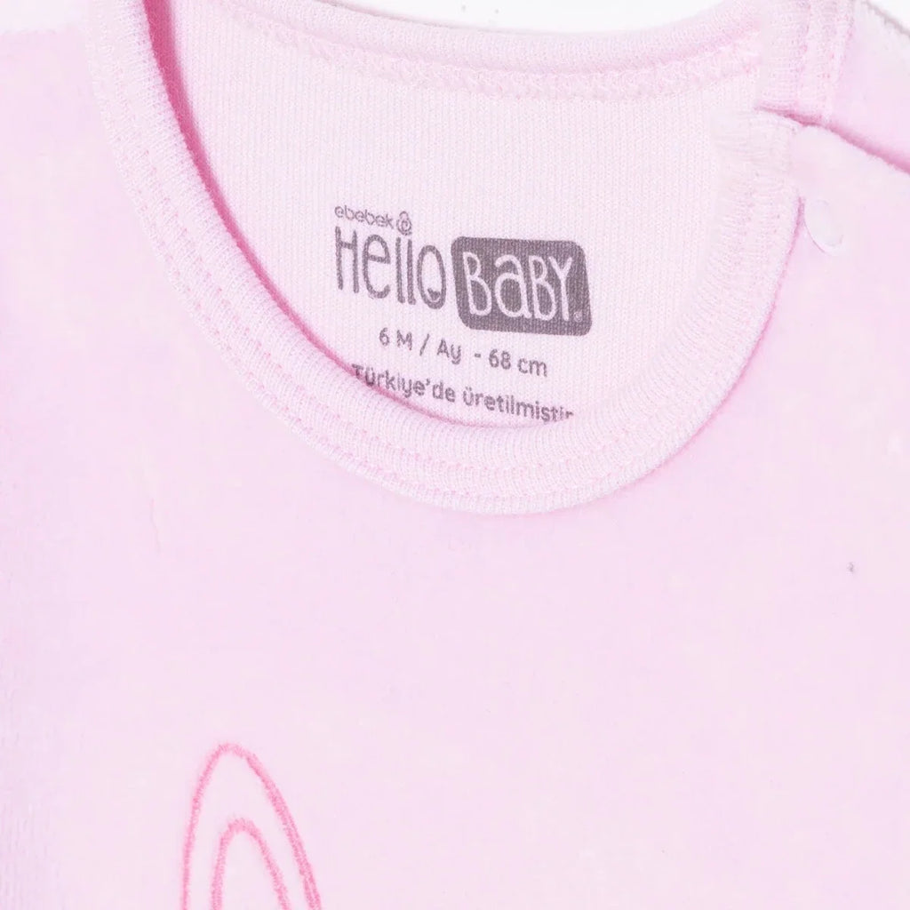 HelloBaby Velour Long Sleeve Baby Sleepsuit with Feet (Newborn to 9 Months)