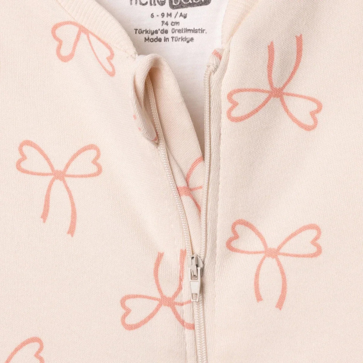 HelloBaby Bow Print 2.5 Tog Long Sleeve Baby Sleep Bag with Legs (9 Months to 5 Years) - Salmon