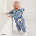 Midimod Crew Neck Fleece Footless Baby Pramsuit (3 Months to 12 Months)