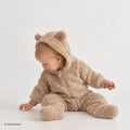 Midimod Hooded Fleece Footless Baby Pramsuit (3 Months to 12 Months)