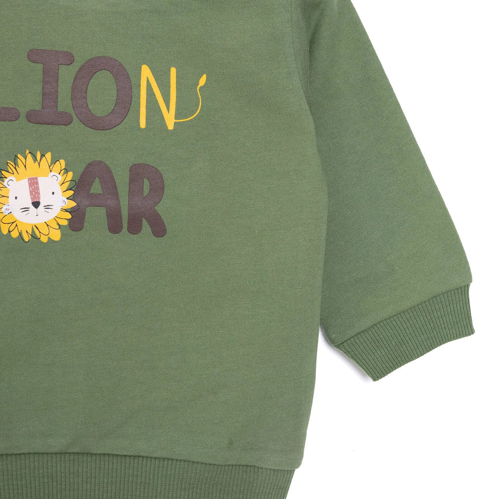 HelloBaby "Lion Roar" Slogan Brushed Loopback Baby Sweatshirt (6 Months to 5 Years)