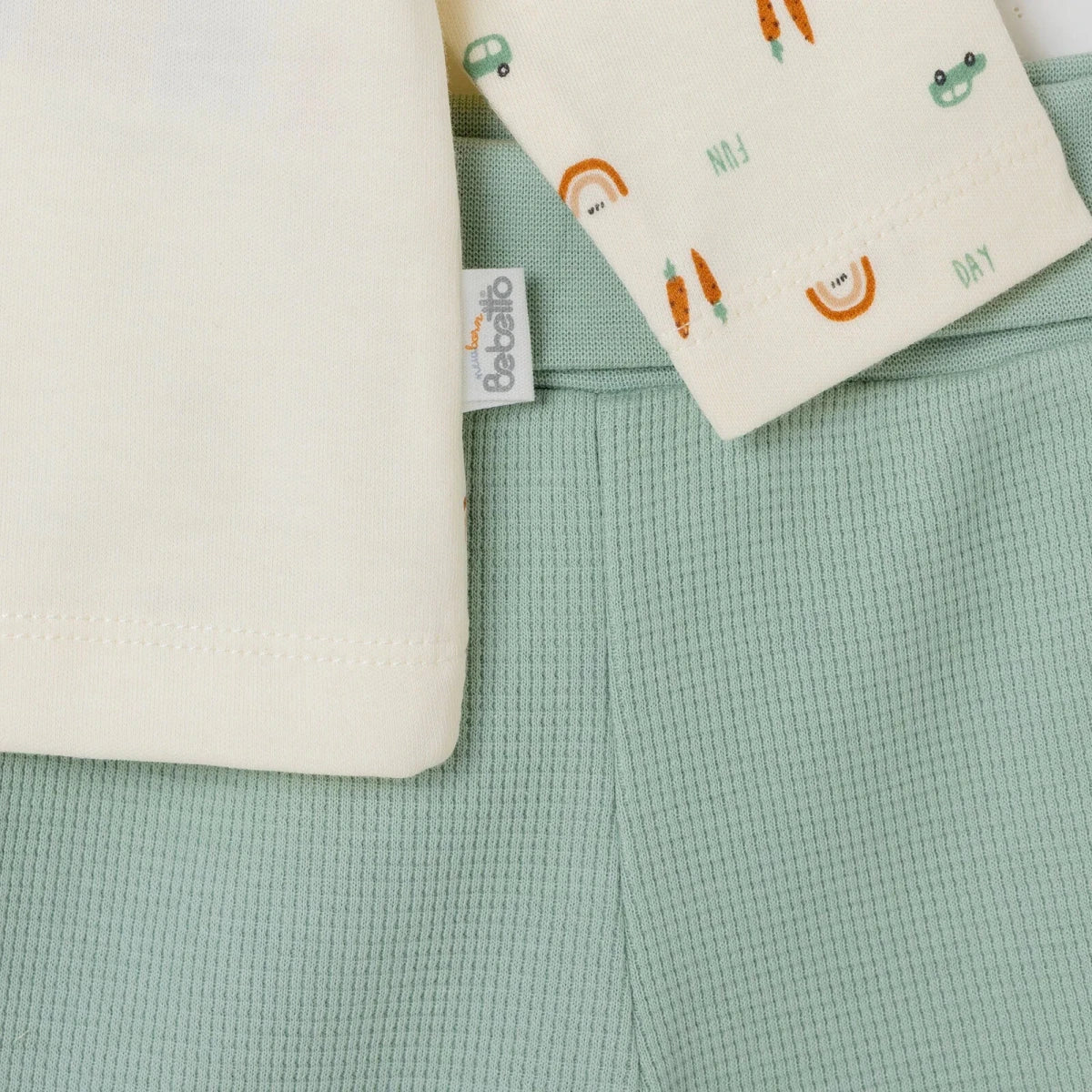 Bebetto Car Print Baby Cardigan & Footed Leggings Set (Newborn to 6-9 Months) - Multicolour