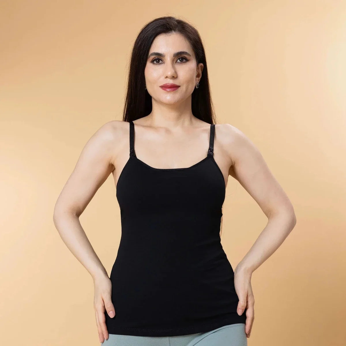 Baby Mom Women's Nursing Vest (S to 2XL) - Black