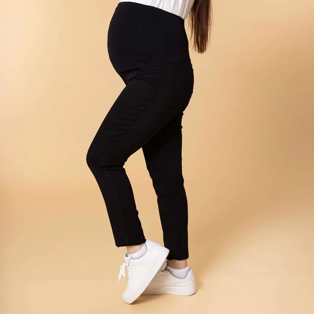 Baby Mom Women's Maternity Denim Jeans (S to 2XL) - Black