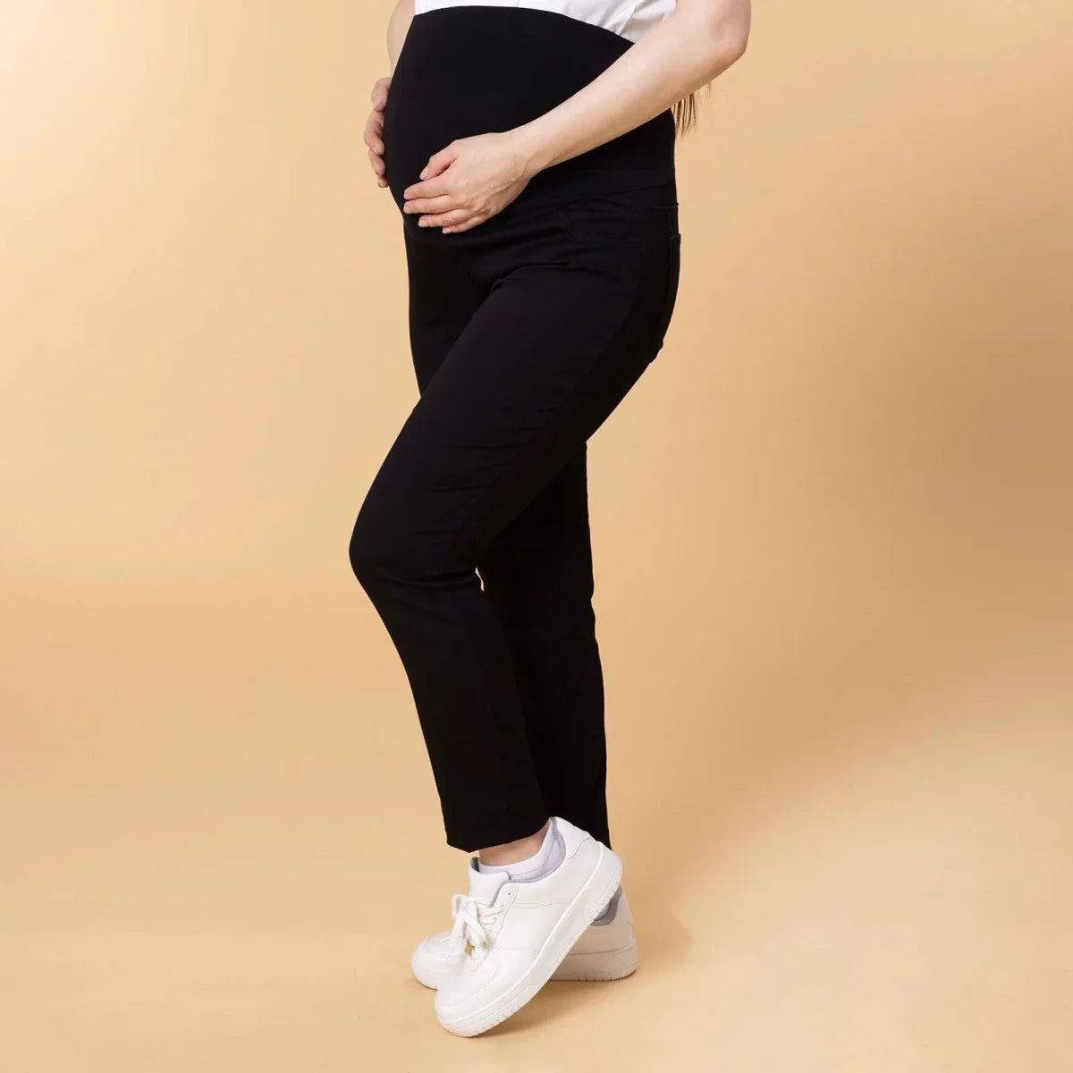 Baby Mom Women's Maternity Denim Jeans (S to 2XL) - Black