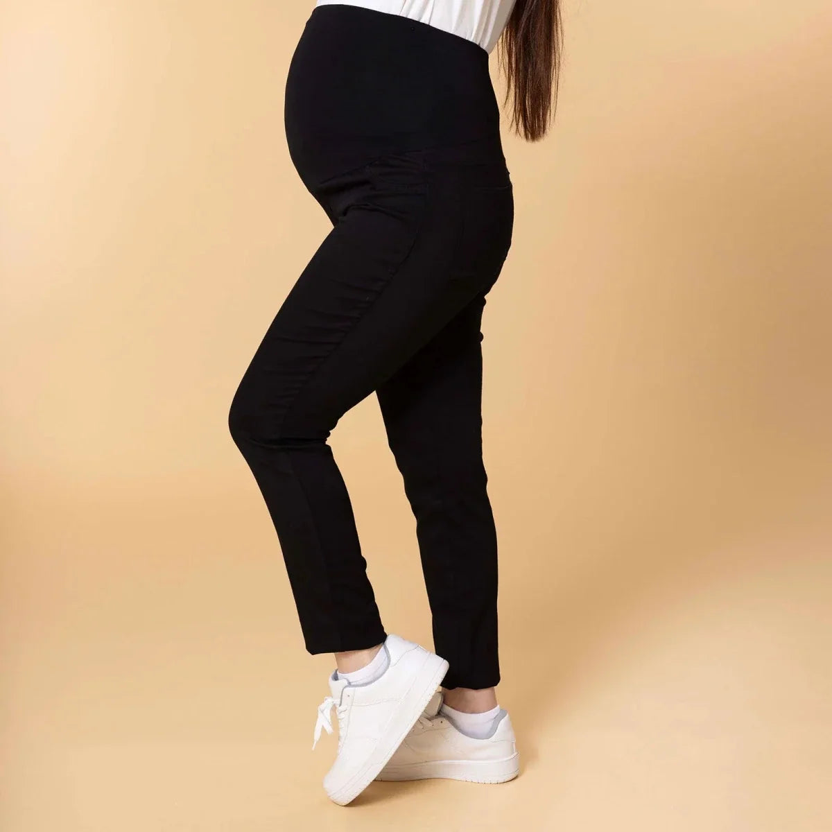 Baby Mom Women's Maternity Denim Jeans (S to 2XL) - Black