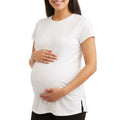 Baby Mom Plain Women's Maternity Short Sleeve T-Shirt (S to 2XL) - White