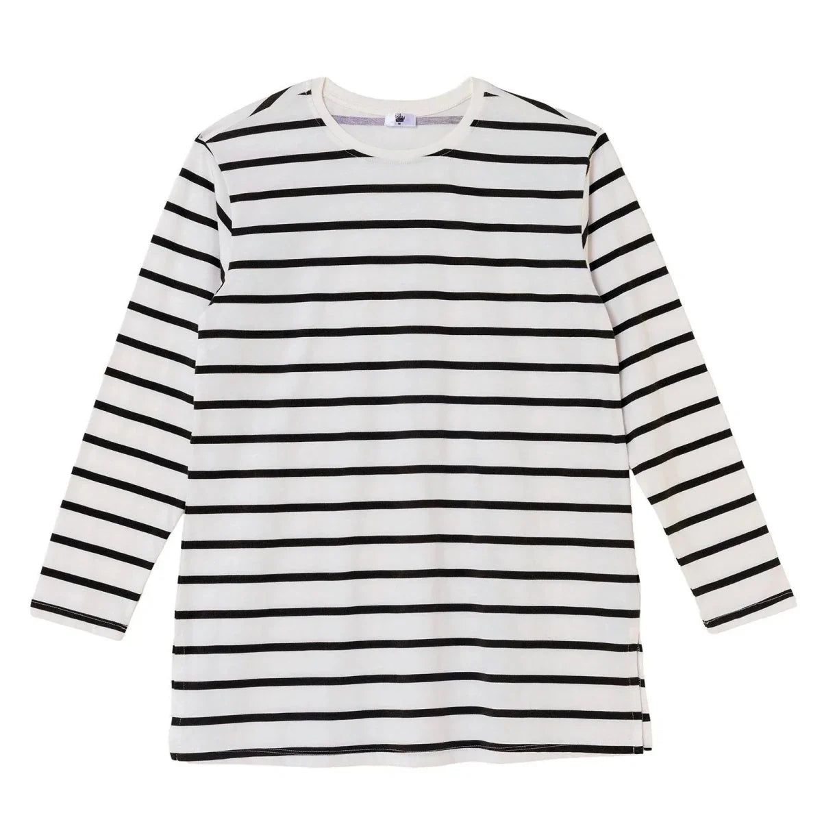 Baby Mom Striped Women's Maternity Long Sleeve T-Shirt (S to 2XL) - Black Printed