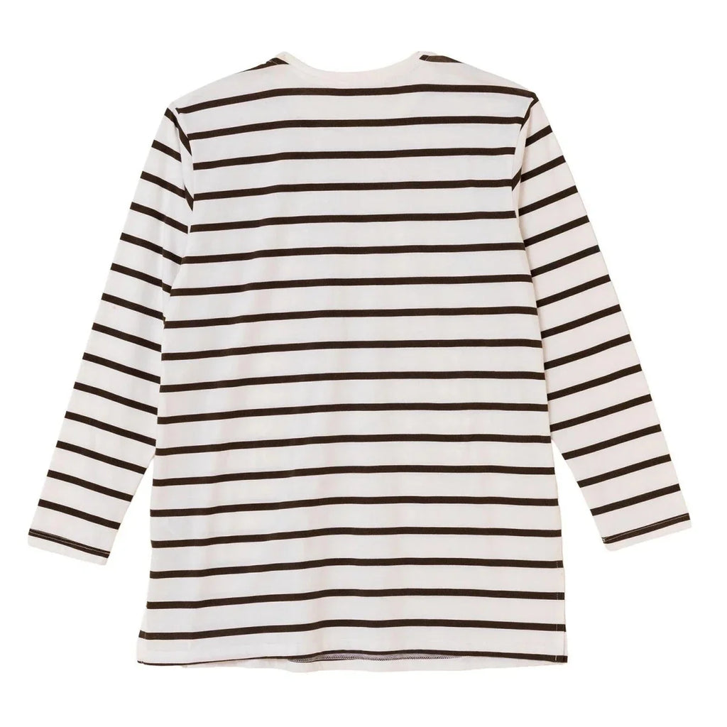 Baby Mom Striped Women's Maternity Long Sleeve T-Shirt (S to 2XL) - Brown Printed